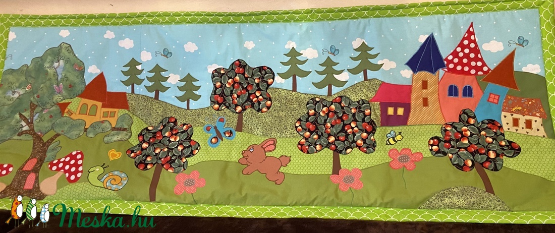 Falvédő Cseresznyés kert 200x75cm - otthon & életmód - babaszoba, gyerekszoba - falvédő gyerekszobába - Meska.hu Falvédő Cseresznyés kert 200x75cm - otthon & életmód - babaszoba, gyerekszoba - falvédő gyerekszobába - Meska.hu