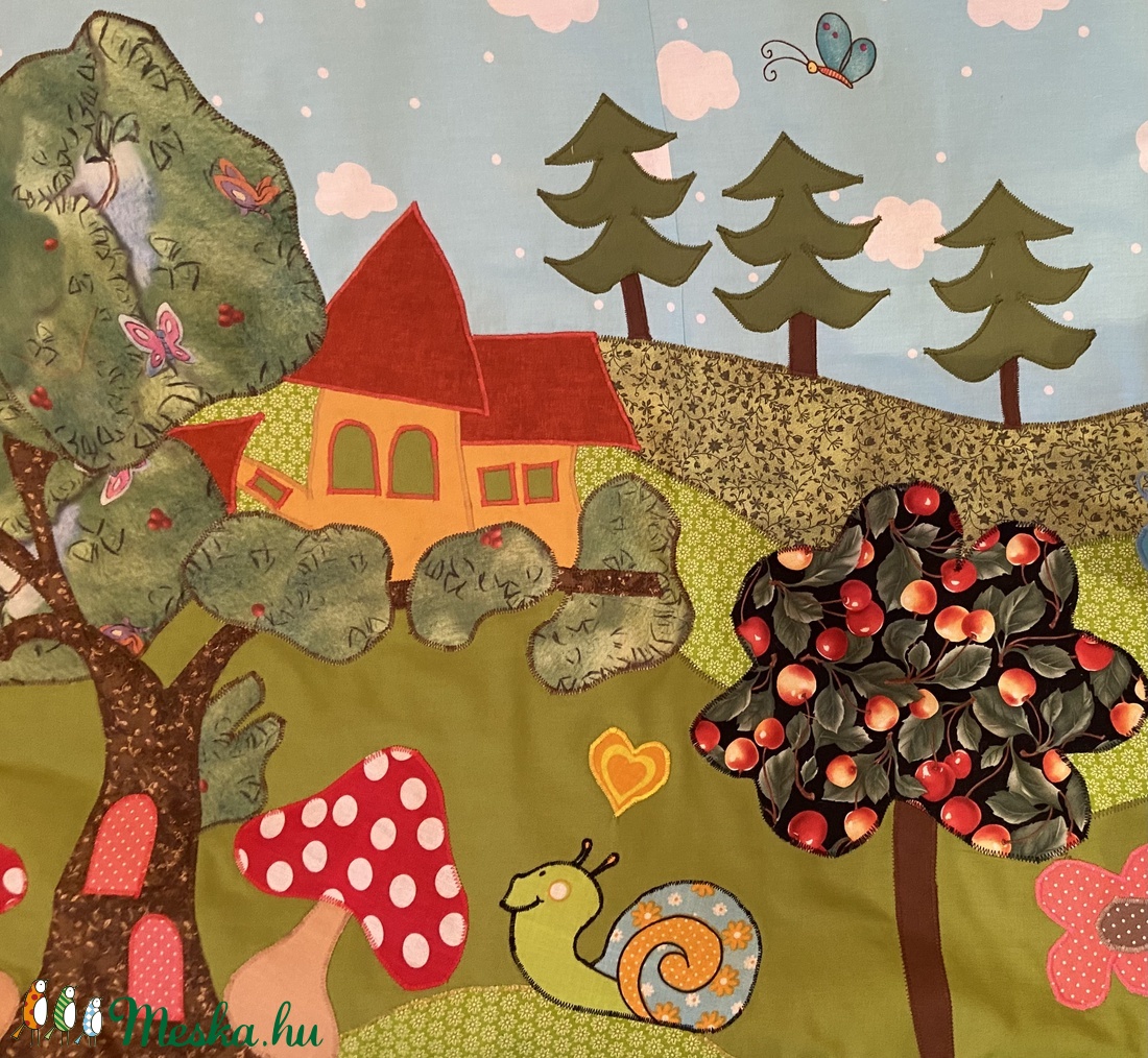 Falvédő Cseresznyés kert 200x75cm - otthon & életmód - babaszoba, gyerekszoba - falvédő gyerekszobába - Meska.hu Falvédő Cseresznyés kert 200x75cm - otthon & életmód - babaszoba, gyerekszoba - falvédő gyerekszobába - Meska.hu