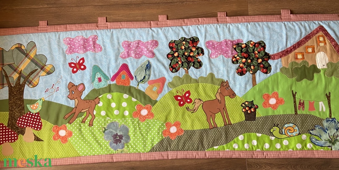Falvédő 2mx75cm - otthon & életmód - babaszoba, gyerekszoba - falvédő gyerekszobába - Meska.hu Falvédő 2mx75cm - otthon & életmód - babaszoba, gyerekszoba - falvédő gyerekszobába - Meska.hu
