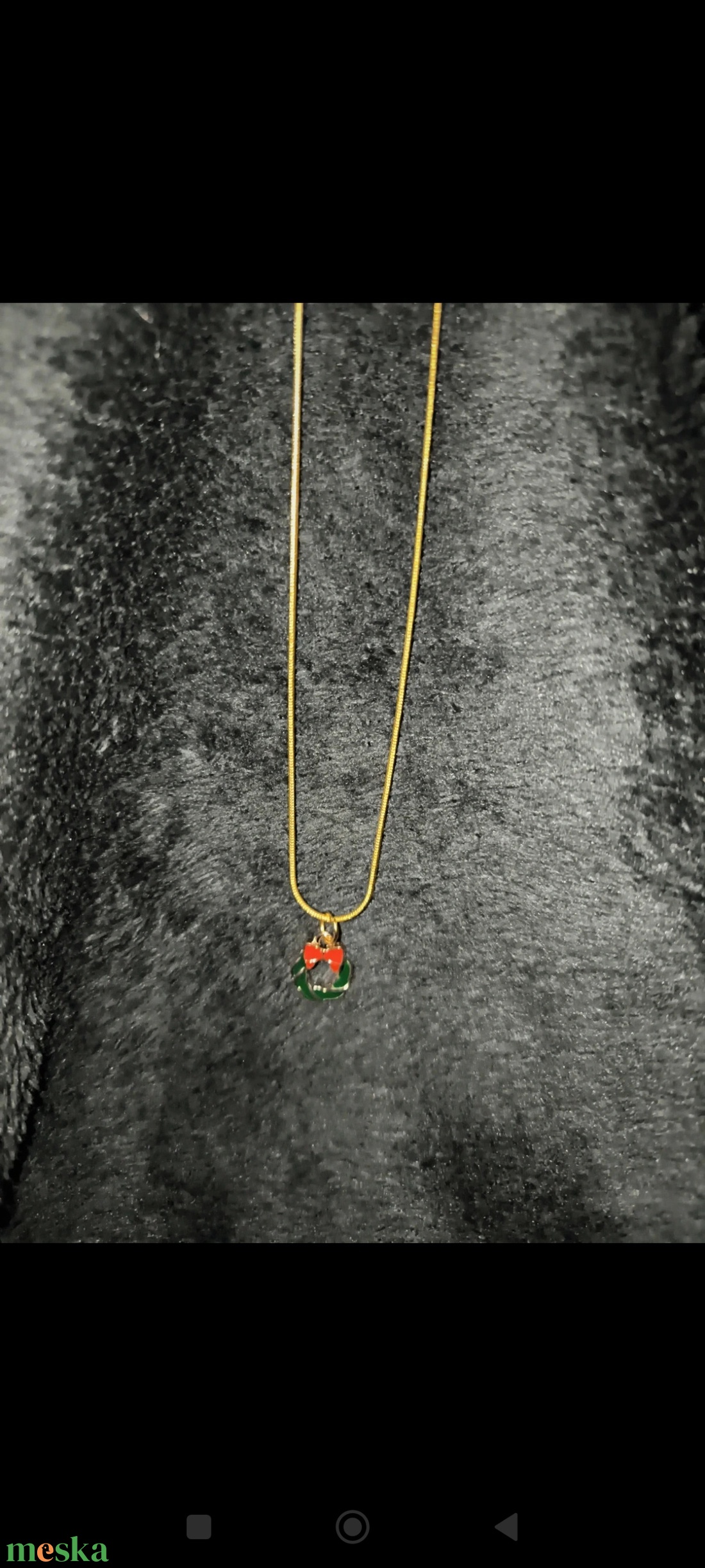 Karácsonyi kopogtató nyaklánc  - ékszer - nyaklánc - medálos nyaklánc - Meska.hu