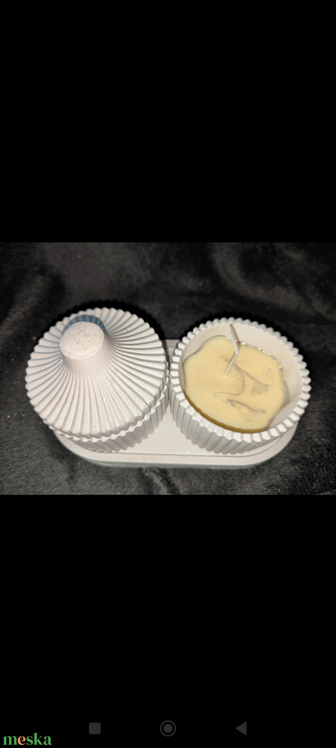 Kerámia gyertya és ékszertartó szett - otthon & életmód - dekoráció - asztal és polc dekoráció - asztaldísz - Meska.hu