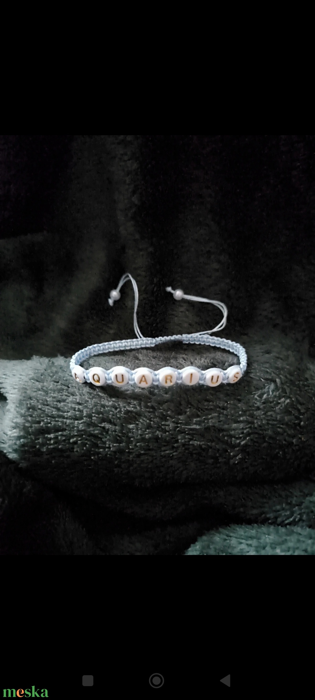 Vízöntő horoszkópos karkötő. - ékszer - karkötő - fonott karkötő - Meska.hu