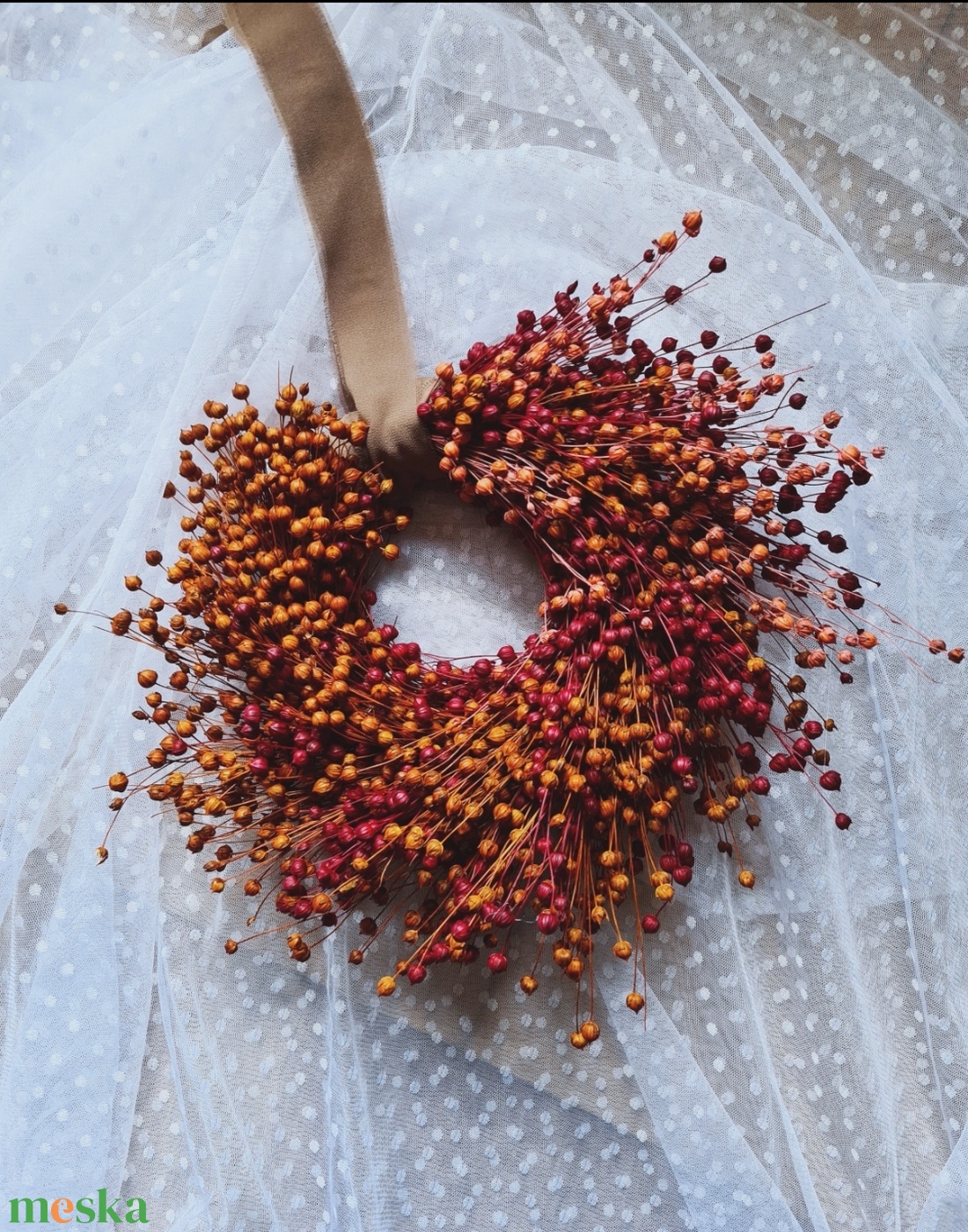 Őszi kopogtató - otthon & életmód - dekoráció - ajtó- és ablak dekoráció - ajtódísz & kopogtató - Meska.hu