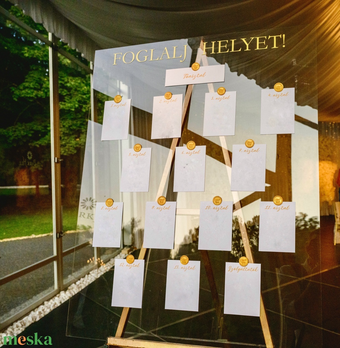 Plexi ülésrend tábla 60x80/80x100 cm - esküvő - dekoráció - tábla & jelzés - Meska.hu