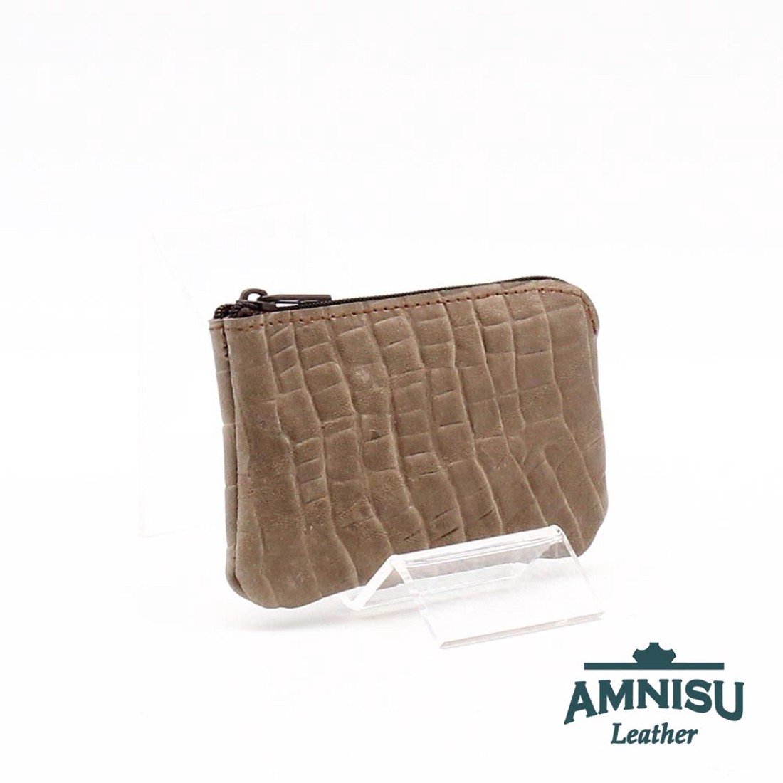 Barna krokkómintás egy cipzáras kulcstartó A9008 - táska & tok - kulcstartó & táskadísz - kulcstartó - Meska.hu