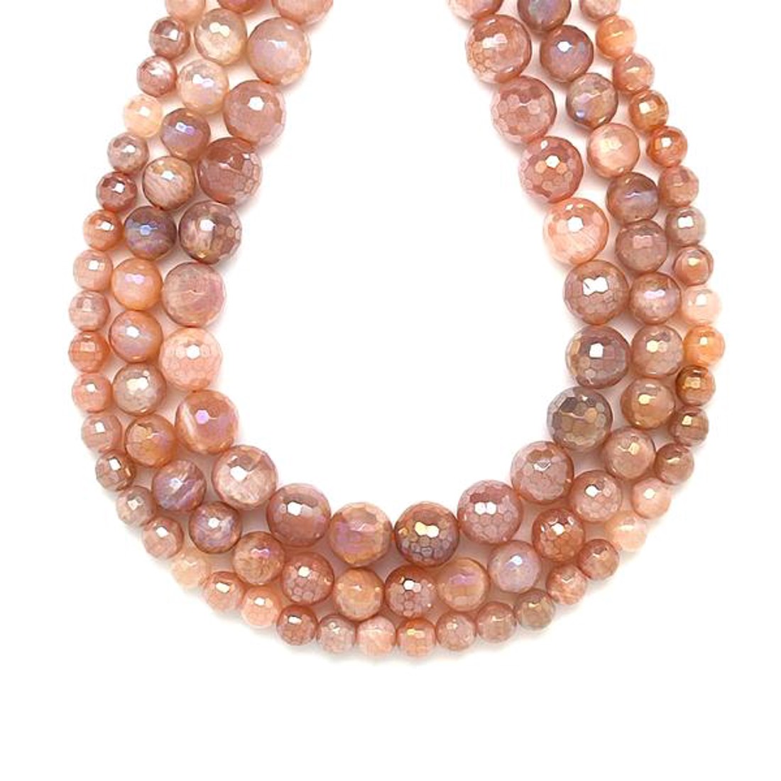 Holdkő fazettált aura sötét krém golyó 8mm� ékszerkészítő alapanyag (füzér) - kellékek & szerszámok - ásvány alapanyag - ásványfüzér - Meska.hu