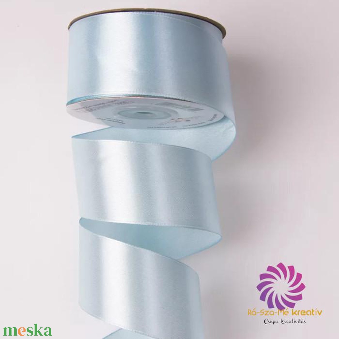 Szatén szalag 38mmx22,86m - kékes szürke - kellékek & szerszámok - rövidáru - szalag, pánt - szatén szalag - Meska.hu Szatén szalag 38mmx22,86m - kékes szürke - kellékek & szerszámok - rövidáru - szalag, pánt - szatén szalag - Meska.hu