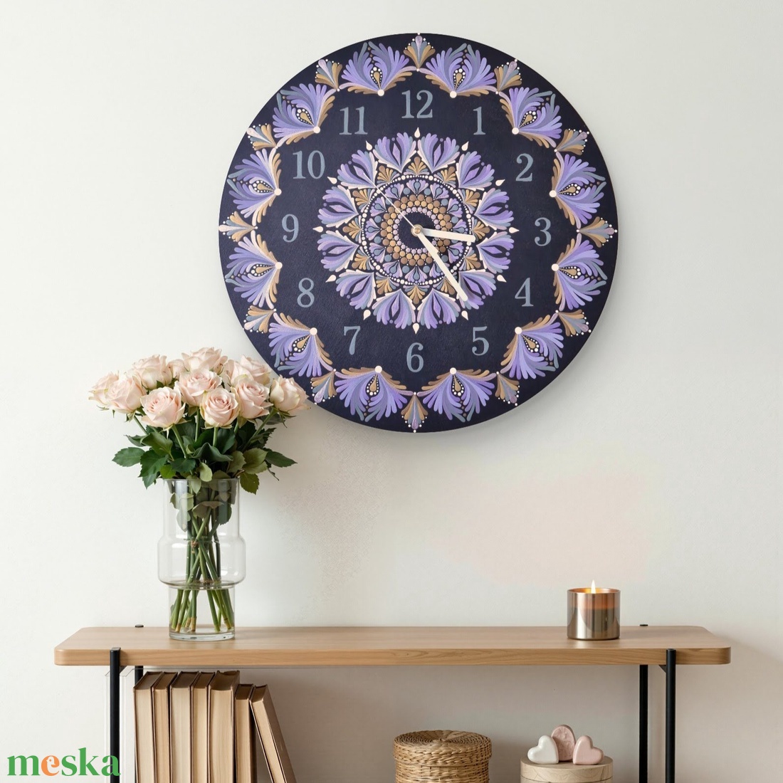 Liliom mandala falióra - otthon & életmód - dekoráció - fali és függő dekoráció - falióra & óra - Meska.hu