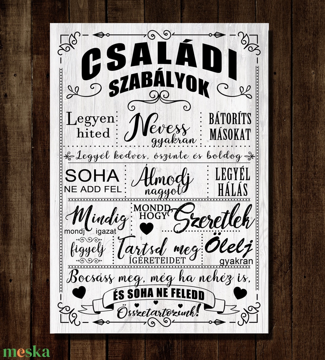 Családi szabályok falikép - otthon & életmód - dekoráció - kép & falikép - poszter - Meska.hu Családi szabályok falikép - otthon & életmód - dekoráció - kép & falikép - poszter - Meska.hu