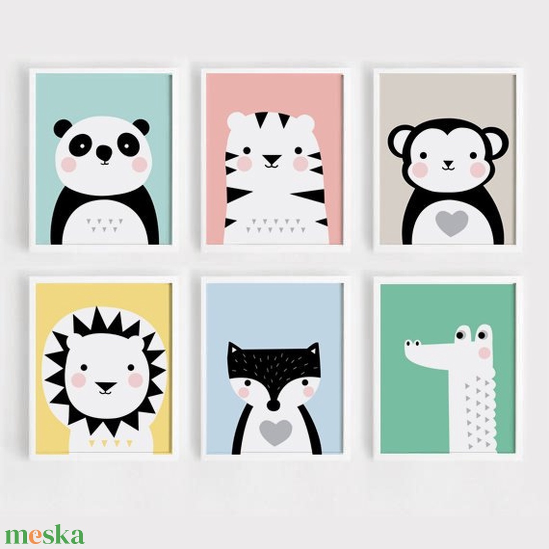 Babaszoba / Gyerekszoba falikép, cuki állatkákkal panda, tigris, majom, oroszlán, róka, krokodil, A4, KERET NÉLKÜL - otthon & életmód - dekoráció - kép & falikép - Meska.hu Babaszoba / Gyerekszoba falikép, cuki állatkákkal panda, tigris, majom, oroszlán, róka, krokodil, A4, KERET NÉLKÜL - otthon & életmód - dekoráció - kép & falikép - Meska.hu