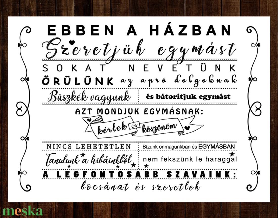 Házi áldás falikép - Ebben a házban - Otthonunk falikép - otthon & életmód - vallás - házi áldás - Meska.hu Házi áldás falikép - Ebben a házban - Otthonunk falikép - otthon & életmód - vallás - házi áldás - Meska.hu