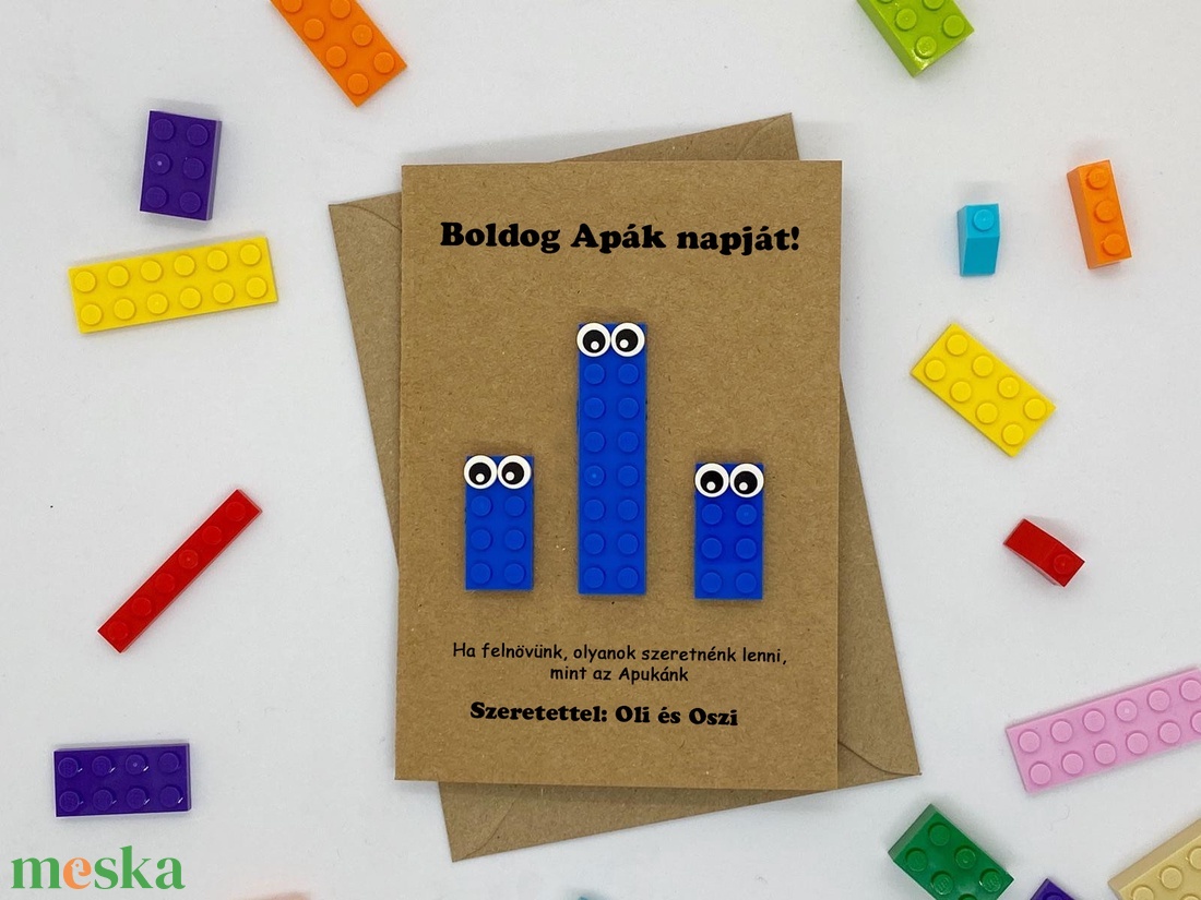 Apák napi vicces, kreatív képeslap eredeti legóval - Apák napja ajándék, legóval képeslap, egyoldalas - otthon & életmód - papír, írószer - Meska.hu Apák napi vicces, kreatív képeslap eredeti legóval - Apák napja ajándék, legóval képeslap, egyoldalas - otthon & életmód - papír, írószer - Meska.hu