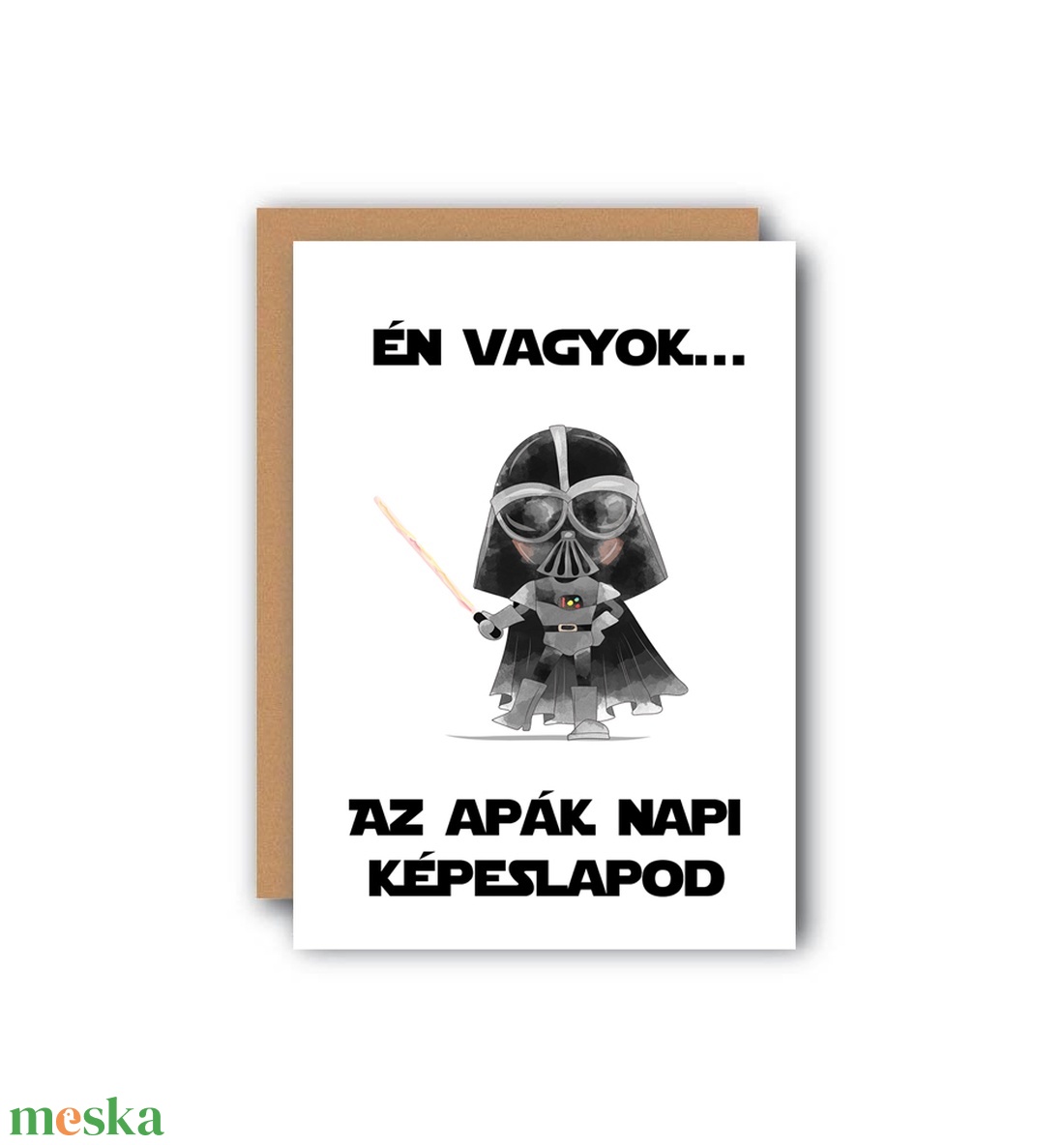 Apák napi Star Wars képeslap - Apák napja ajándék, képeslap, kinyitható - otthon & lakás - papír írószer - képeslap & levélpapír - Meska.hu