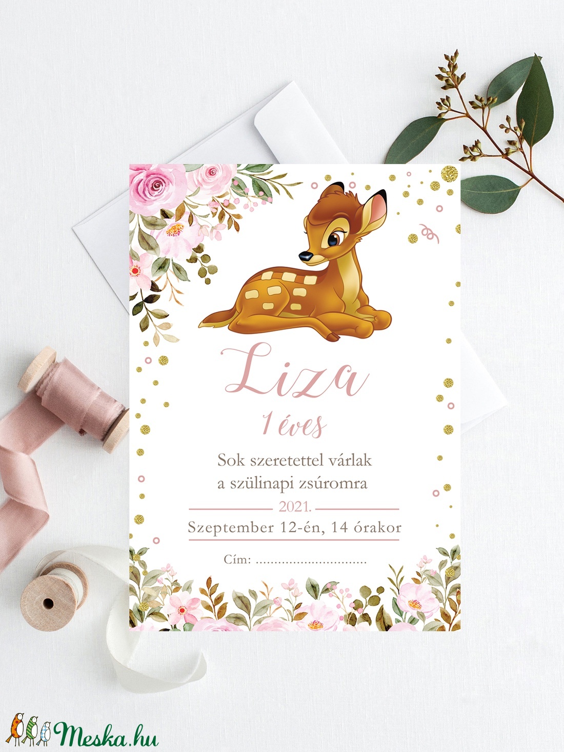 Születésnapi meghívó - cuki Bambi dizájnnal. Babaváró, szülinap, babaköszöntő, meghívó. - otthon & életmód - papír, írószer - Meska.hu Születésnapi meghívó - cuki Bambi dizájnnal. Babaváró, szülinap, babaköszöntő, meghívó. - otthon & életmód - papír, írószer - Meska.hu