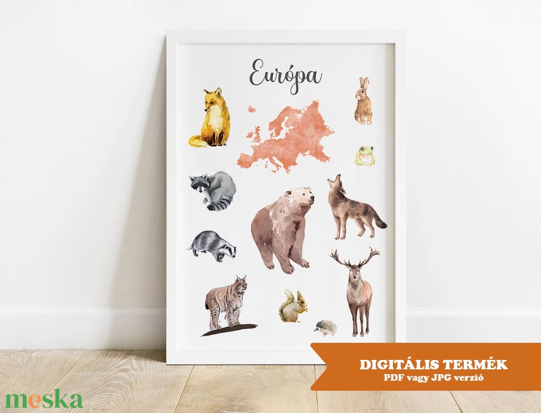 Európa állatvilága - nyomtatható képek, digitális formátumban, e-mailben - otthon & lakás - dekoráció - kép & falikép - poszter - Meska.hu