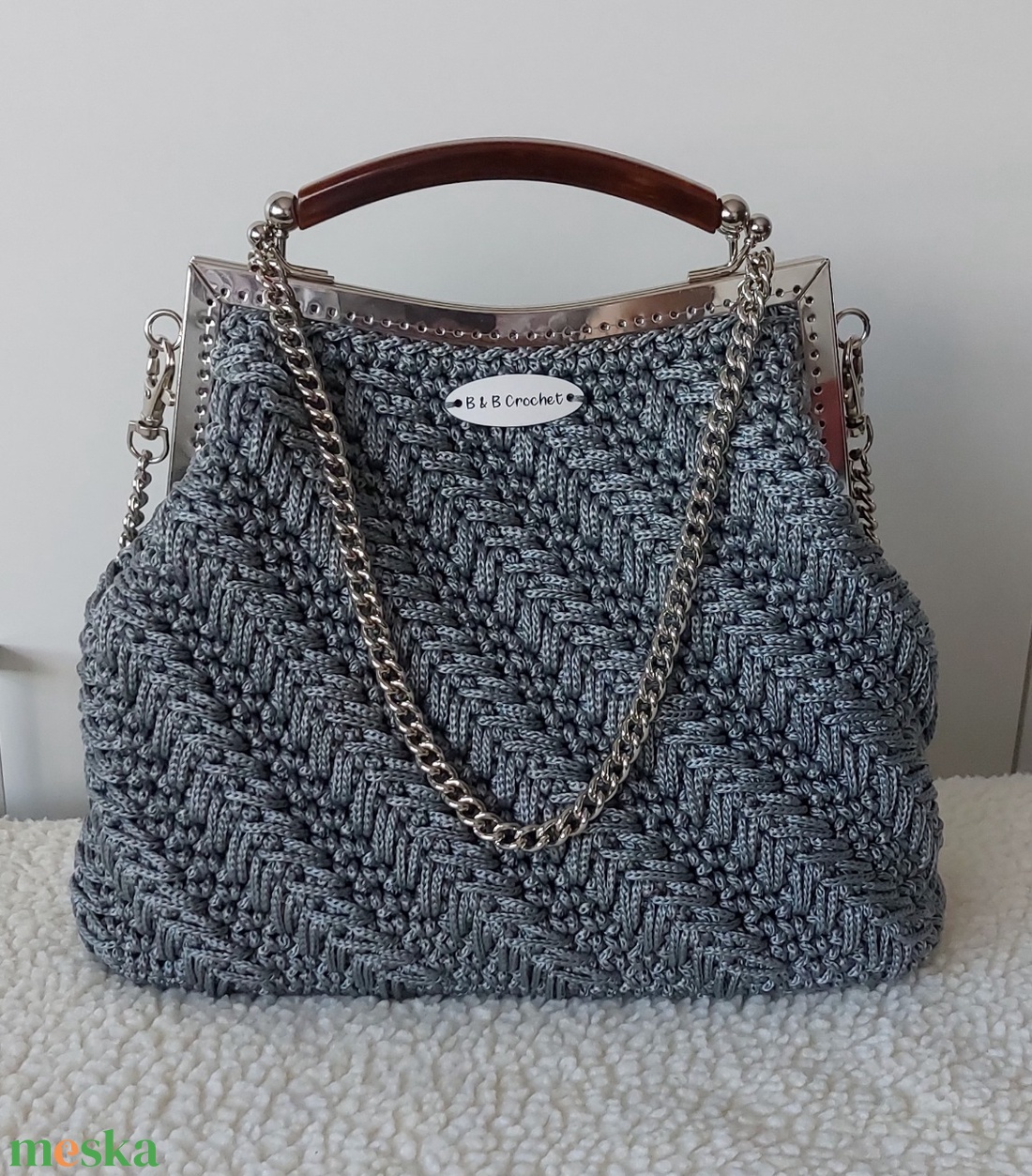 Elegáns horgolt táska  - táska & tok - kézitáska & válltáska - alkalmi táska - Meska.hu
