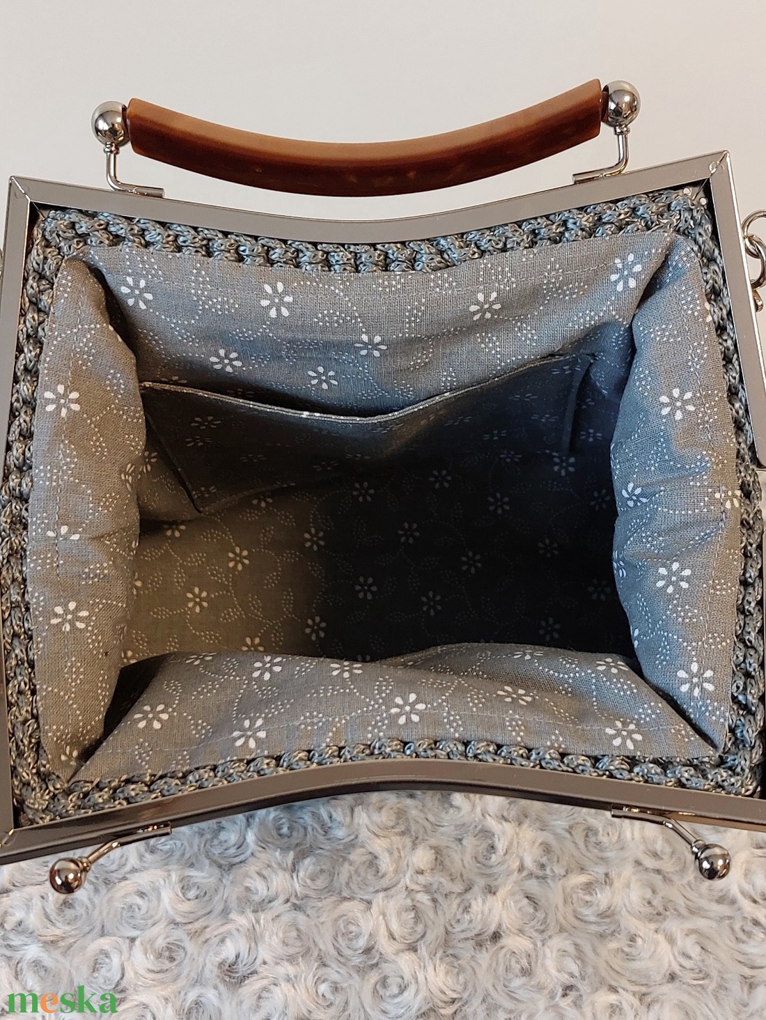 Elegáns horgolt táska  - táska & tok - kézitáska & válltáska - alkalmi táska - Meska.hu