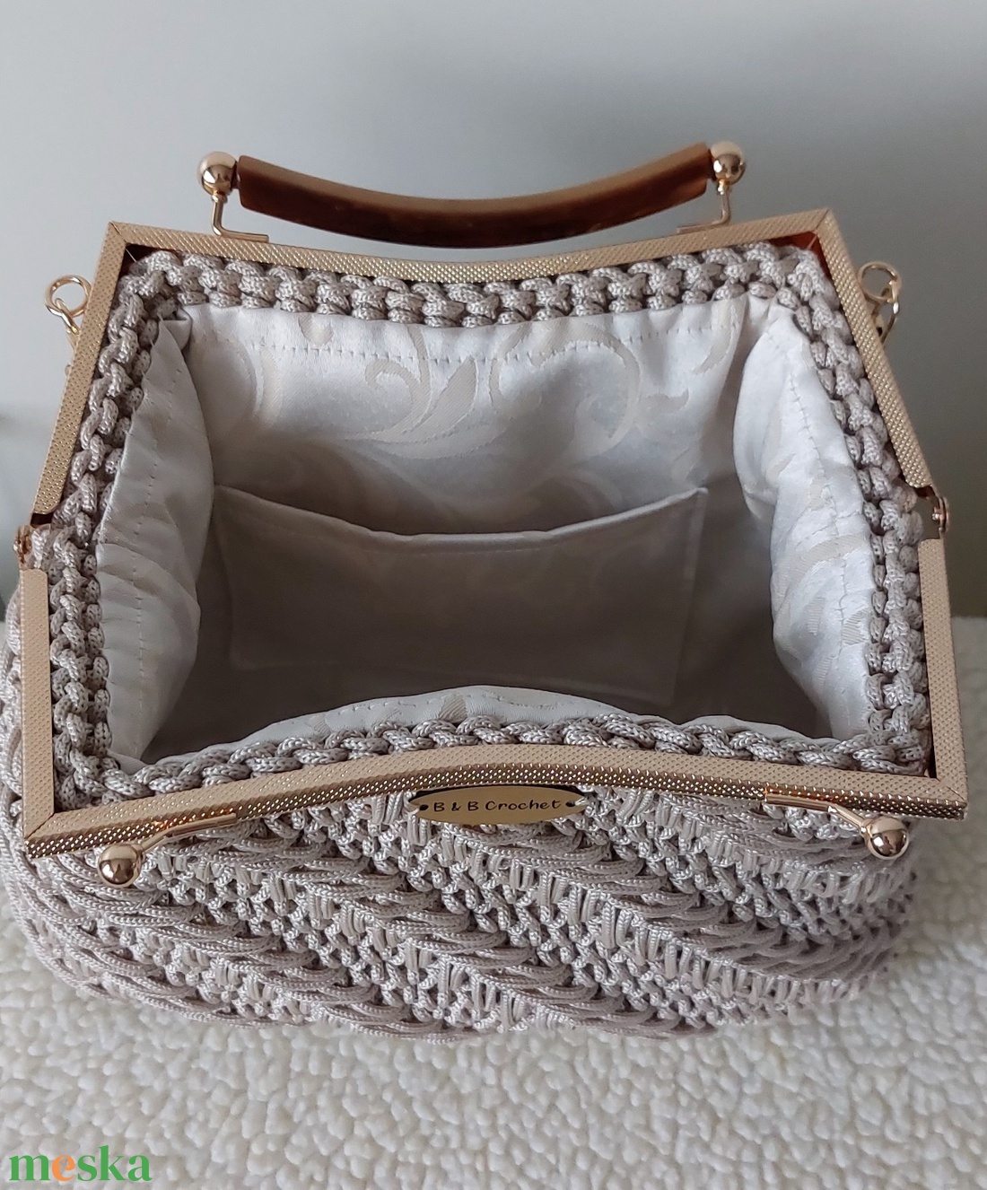 Elegáns horgolt táska  - táska & tok - kézitáska & válltáska - válltáska - Meska.hu