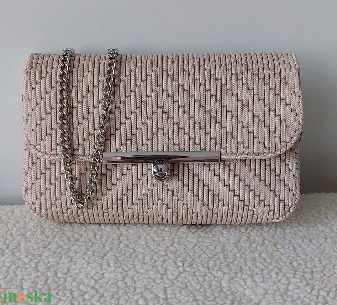 Elegáns kanava táska  - táska & tok - kézitáska & válltáska - vállon átvethető táska - Meska.hu