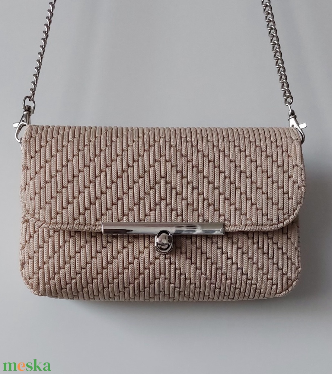 Elegáns kanava táska  - táska & tok - kézitáska & válltáska - vállon átvethető táska - Meska.hu