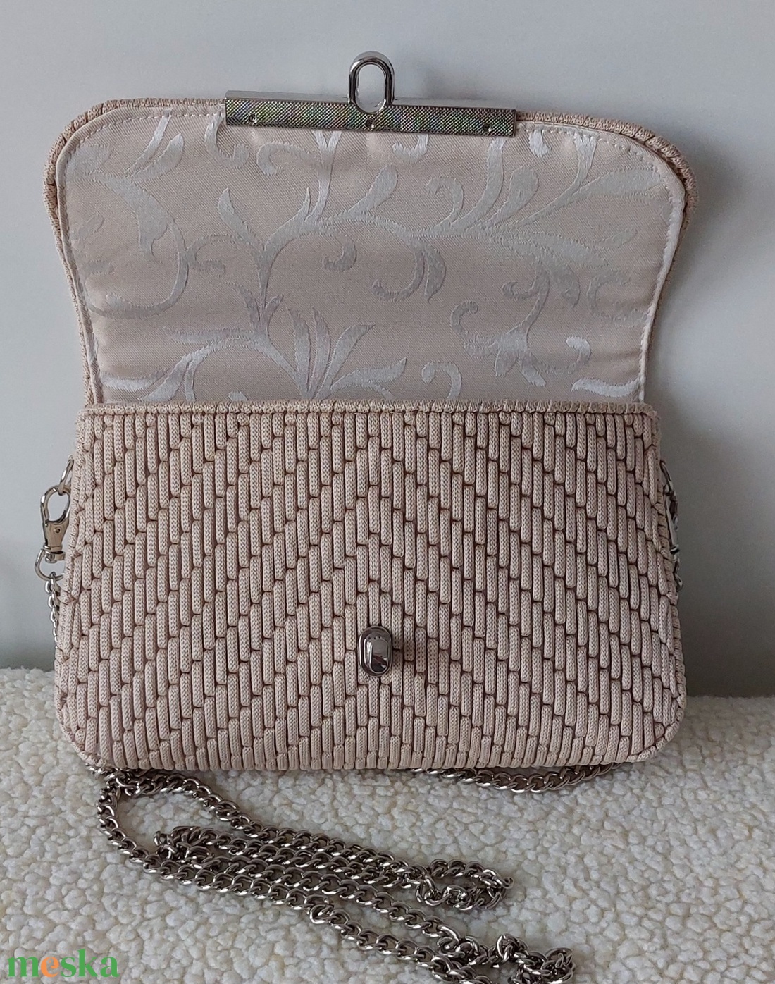 Elegáns kanava táska  - táska & tok - kézitáska & válltáska - vállon átvethető táska - Meska.hu