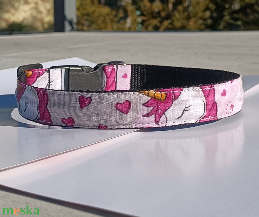 Kézzel készített mintás kutyanyakörv kistestű és kölyök kutyáknak � Unikornis - otthon & életmód - kisállatoknak - kutyáknak - kutya nyakörv - Meska.hu