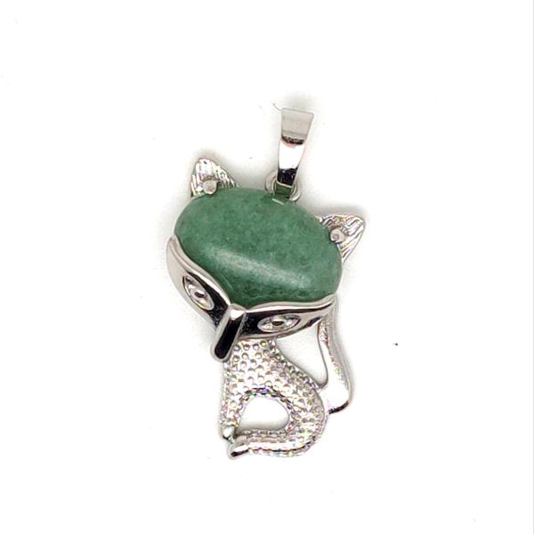 Róka medál fémmel Aventurin 2x3cm - ékszer - nyaklánc - medál - Meska.hu Róka medál fémmel Aventurin 2x3cm - ékszer - nyaklánc - medál - Meska.hu
