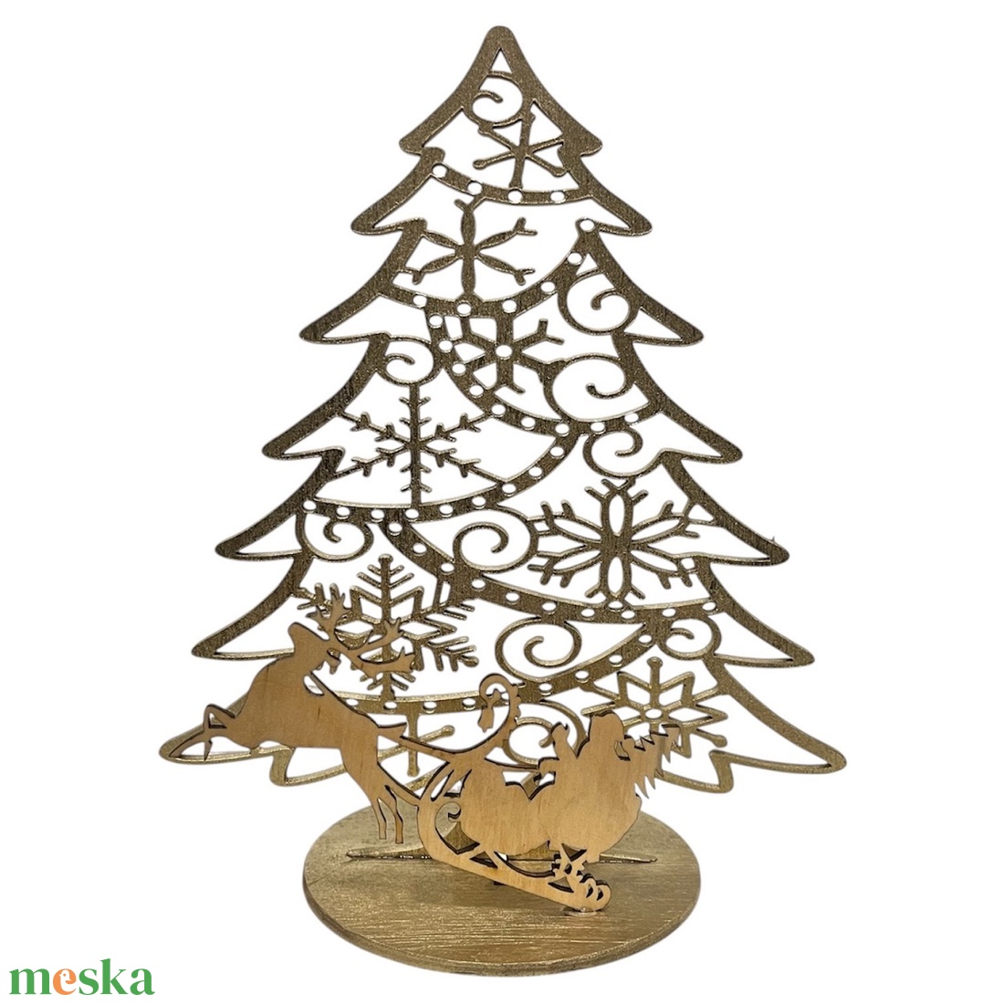 Arany mikulásos karácsonyi asztaldísz - karácsony - karácsonyi lakásdekoráció - ünnepi asztaldekoráció - Meska.hu