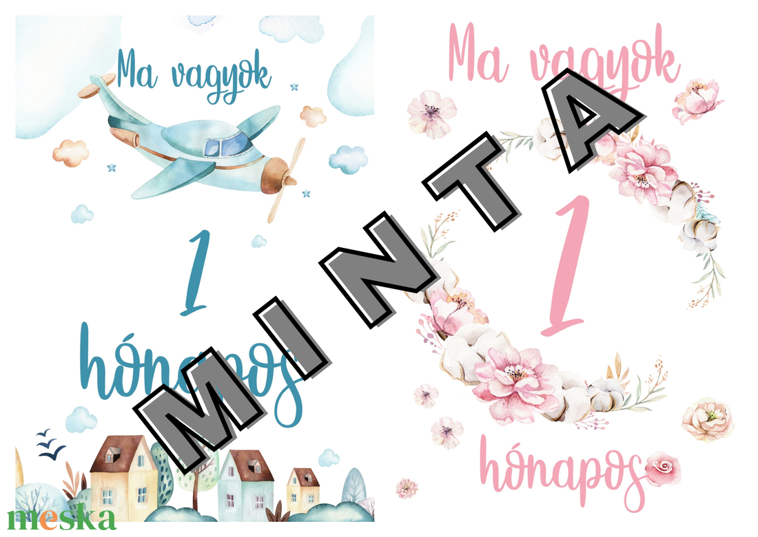 Mérföldkőkártyák - baba - mama - babafotózás - baba mérföldkő kártyák - Meska.hu