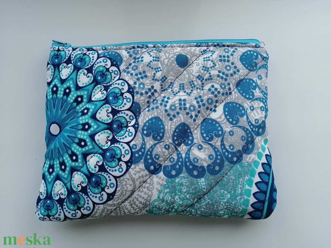 Steppelt kék mandala  mintás neszesszer - táska & tok - neszesszer - Meska.hu
