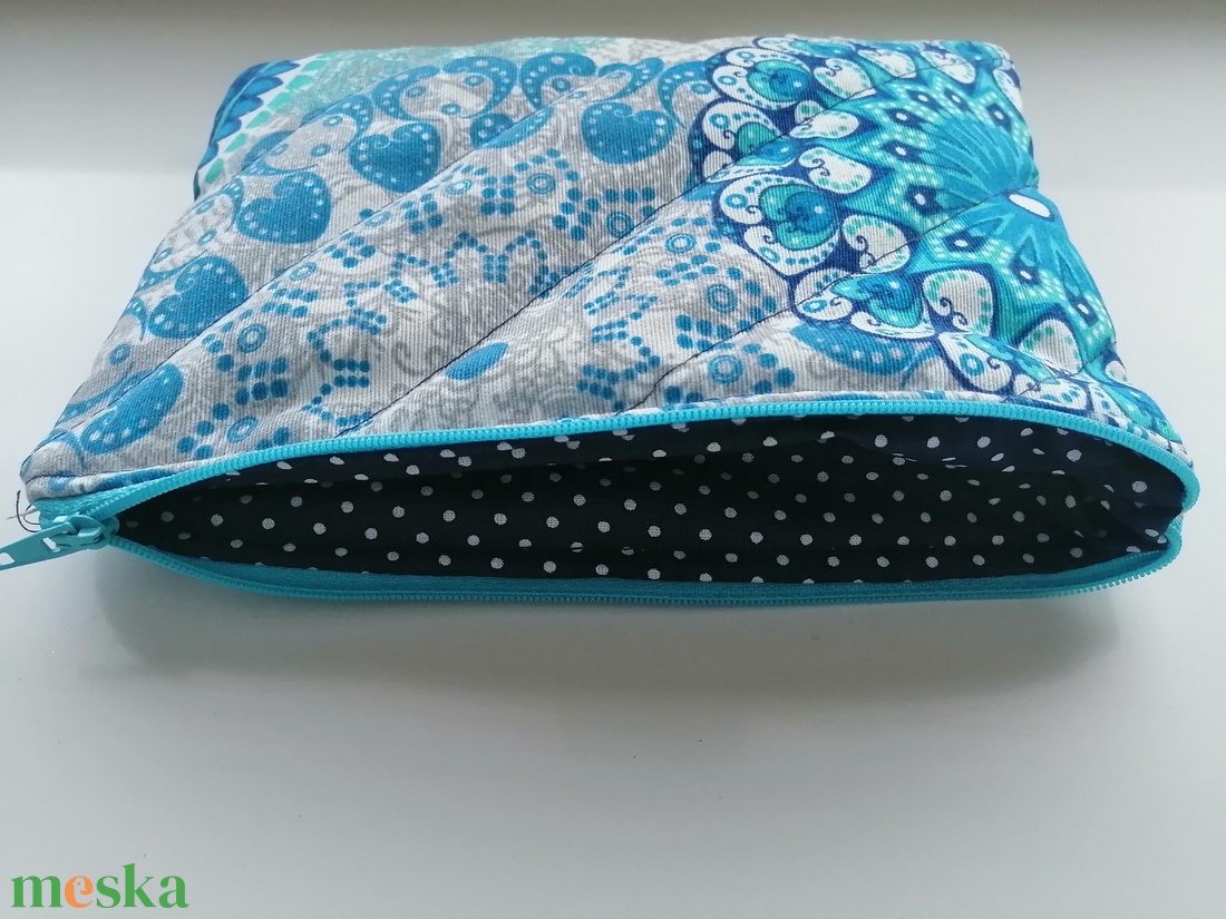 Steppelt kék mandala  mintás neszesszer - táska & tok - neszesszer - Meska.hu