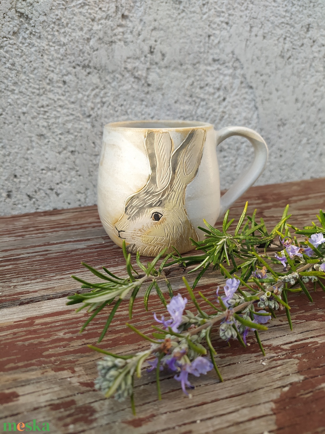 Nyuszis bögre - otthon & életmód - konyhafelszerelés, tálalás - tálalás - bögre & csésze - Meska.hu