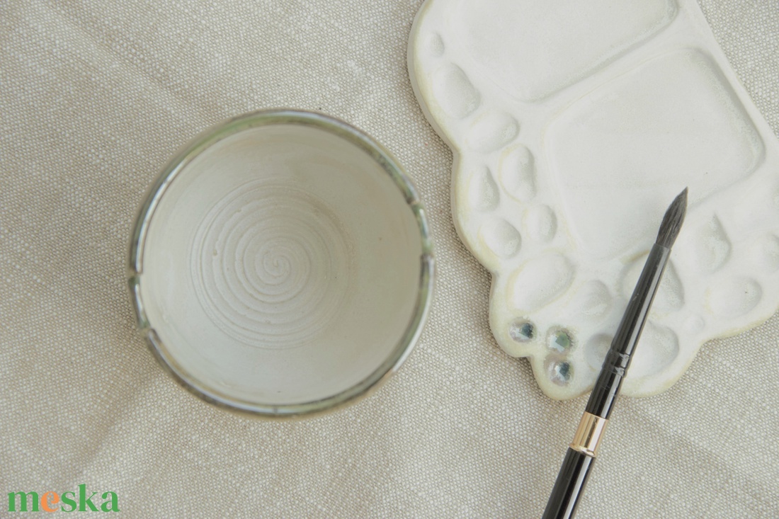 Akvarellfestő szett - organikus mintájú palettával - művészet - festmény - akvarell - Meska.hu