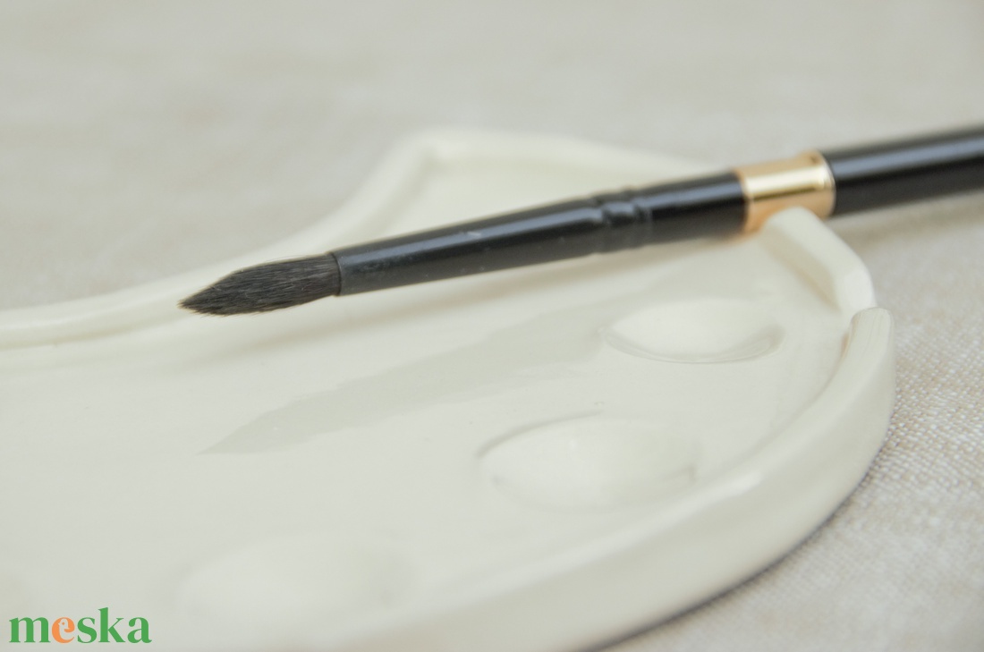 Festőpaletta akvarell festéshez - Félhold - művészet - festmény - akvarell - Meska.hu