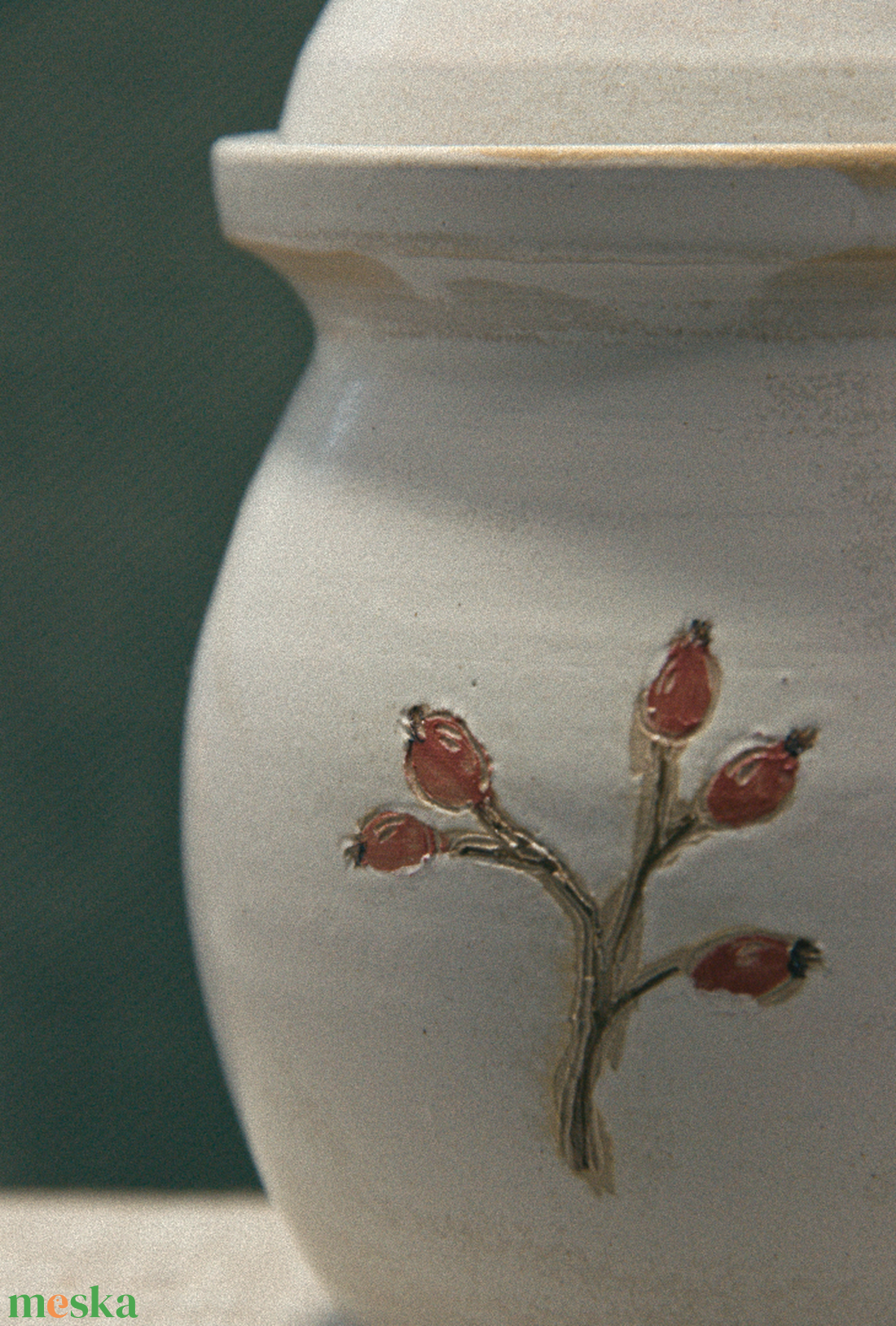 Mézescsupor csipkebogyóval és madárka fogantyúval - otthon & életmód - konyhafelszerelés, tálalás - konyhai tárolás - méz & vajtartó - Meska.hu