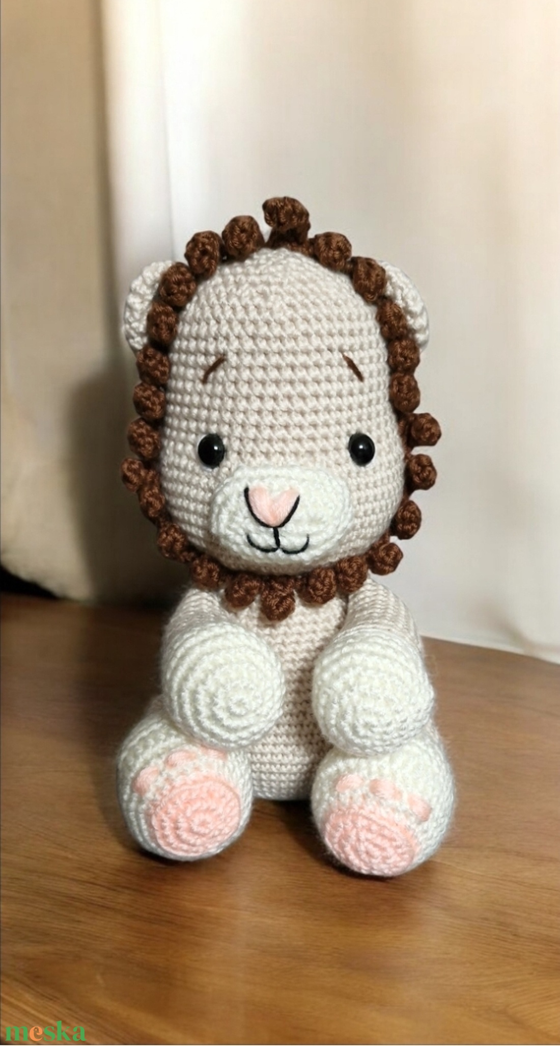 Horgolt kisoroszlán - játék & sport - plüssállat & játékfigura - oroszlán - Meska.hu