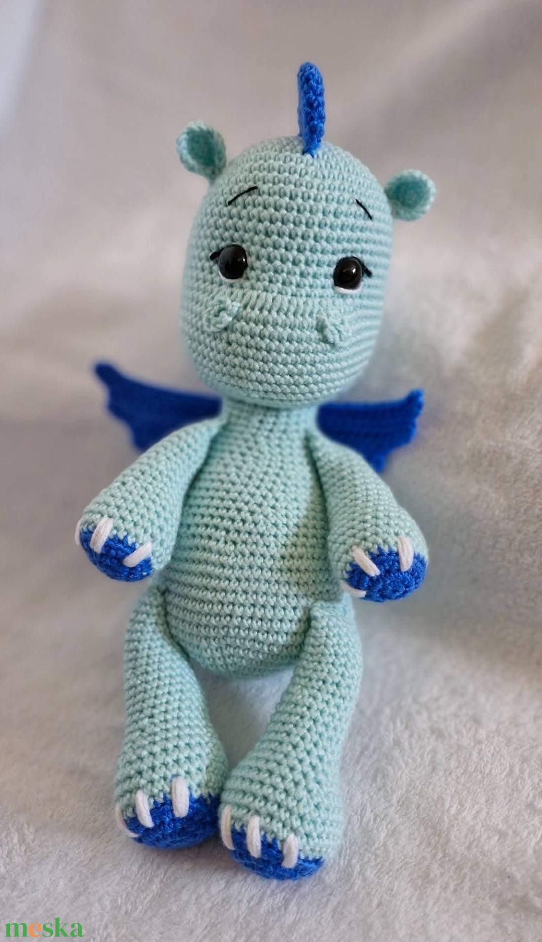 Horgolt sárkány - játék & sport - plüssállat & játékfigura - plüss sárkány - Meska.hu