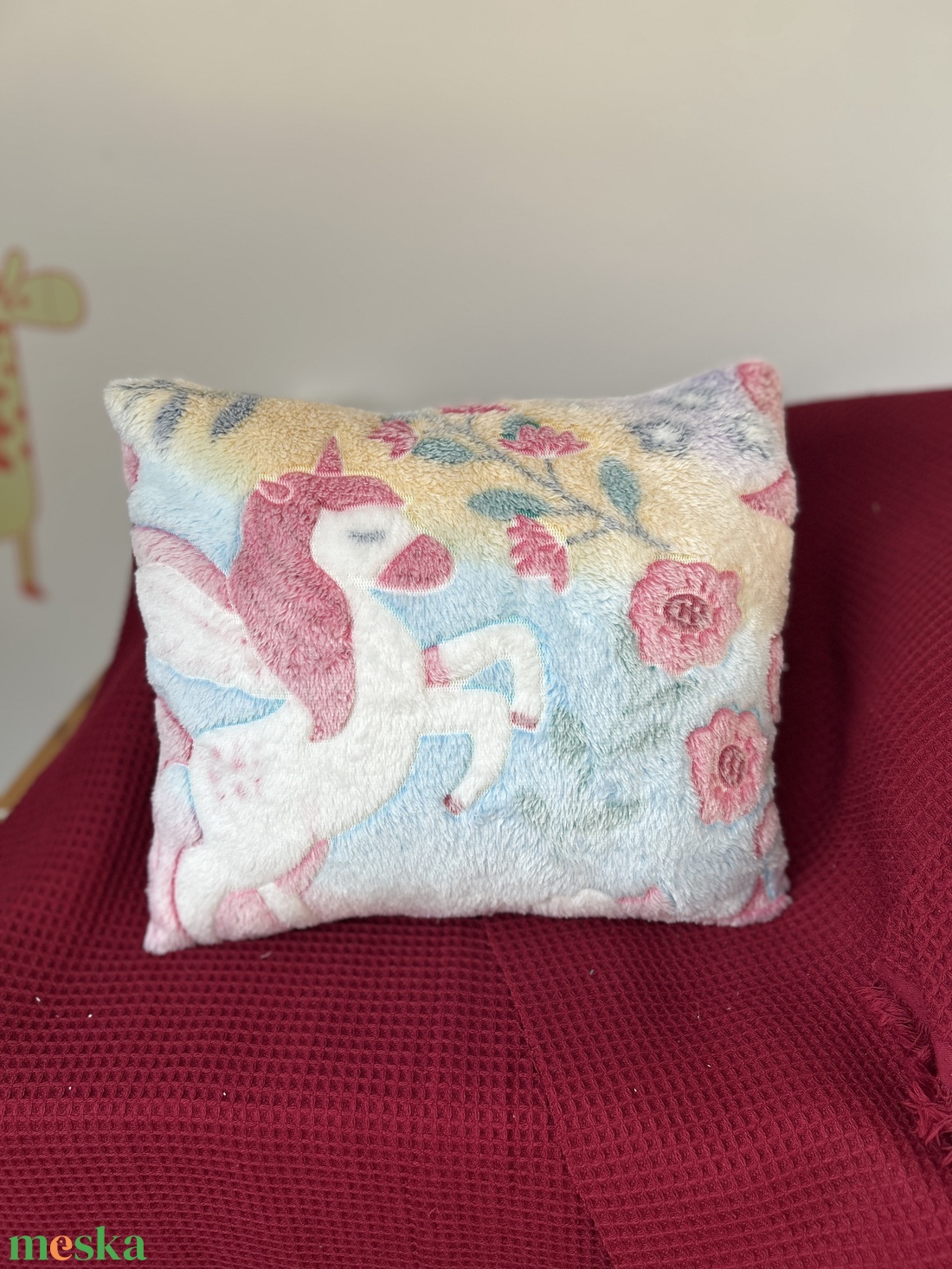 Világítós unikornisos párna - játék & sport - plüssállat & játékfigura - unikornis - Meska.hu
