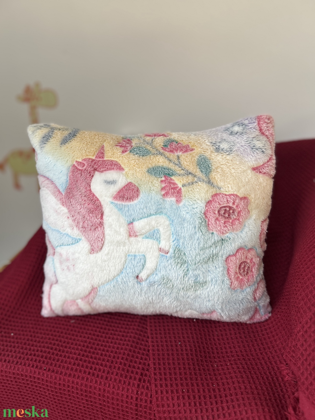 Világítós unikornisos párna - játék & sport - plüssállat & játékfigura - unikornis - Meska.hu