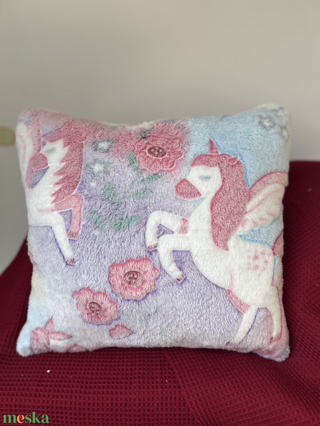 Világítós unikornis párna - játék & sport - plüssállat & játékfigura - unikornis - Meska.hu