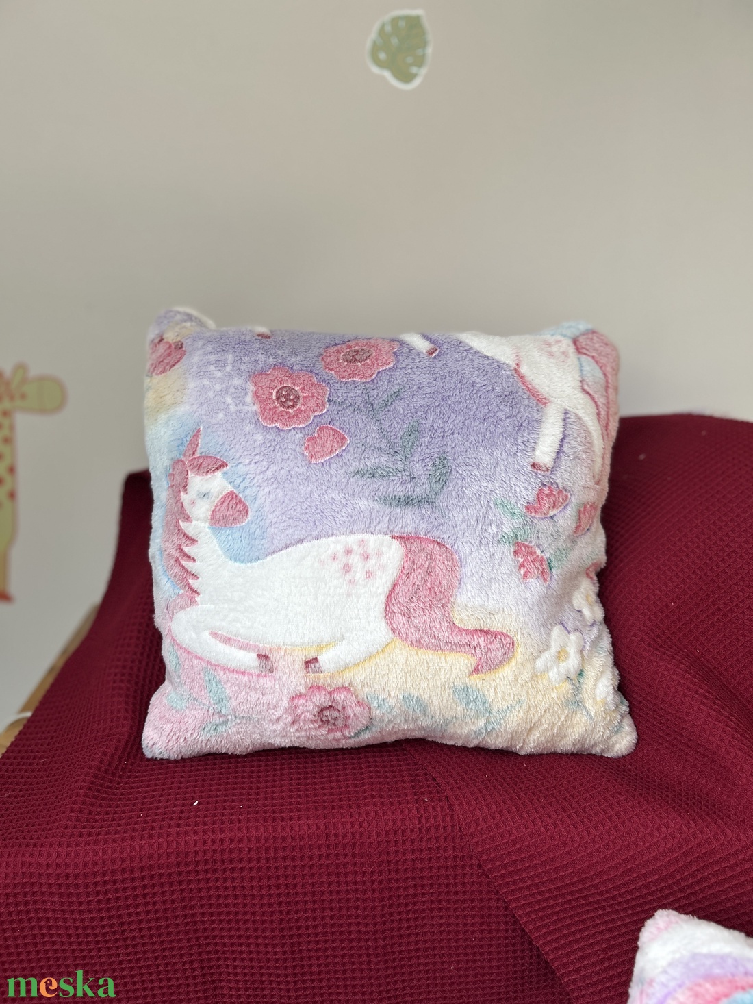 Világítós unikornis párna - játék & sport - plüssállat & játékfigura - unikornis - Meska.hu