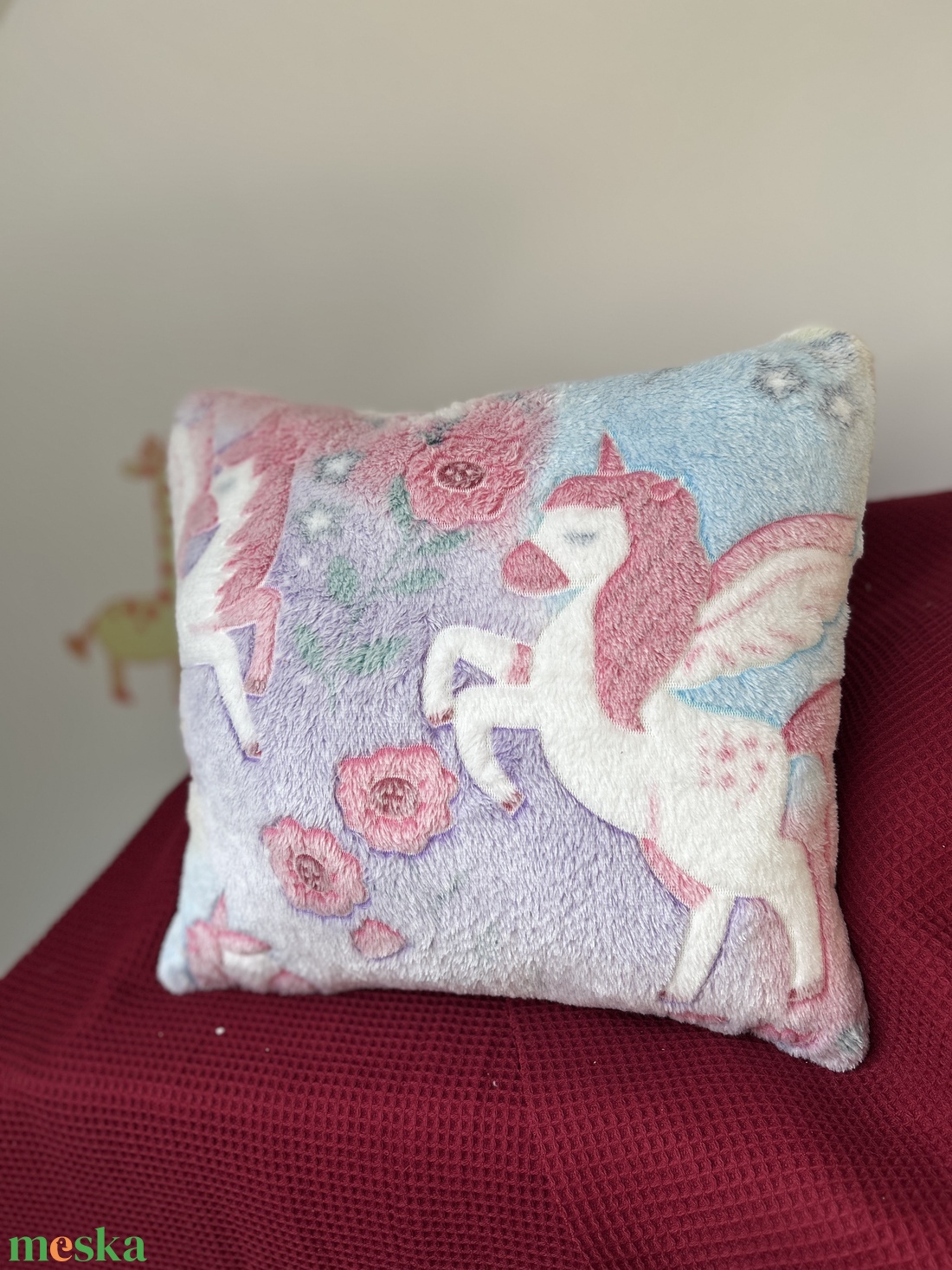 Világítós unikornis párna - játék & sport - plüssállat & játékfigura - unikornis - Meska.hu