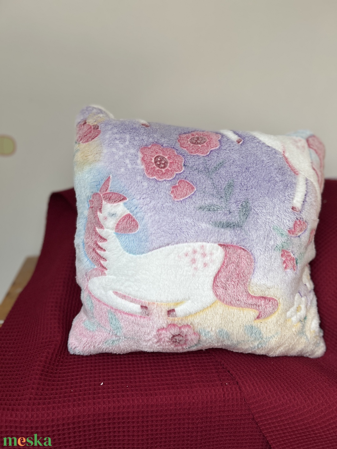 Világítós unikornis párna - játék & sport - plüssállat & játékfigura - unikornis - Meska.hu