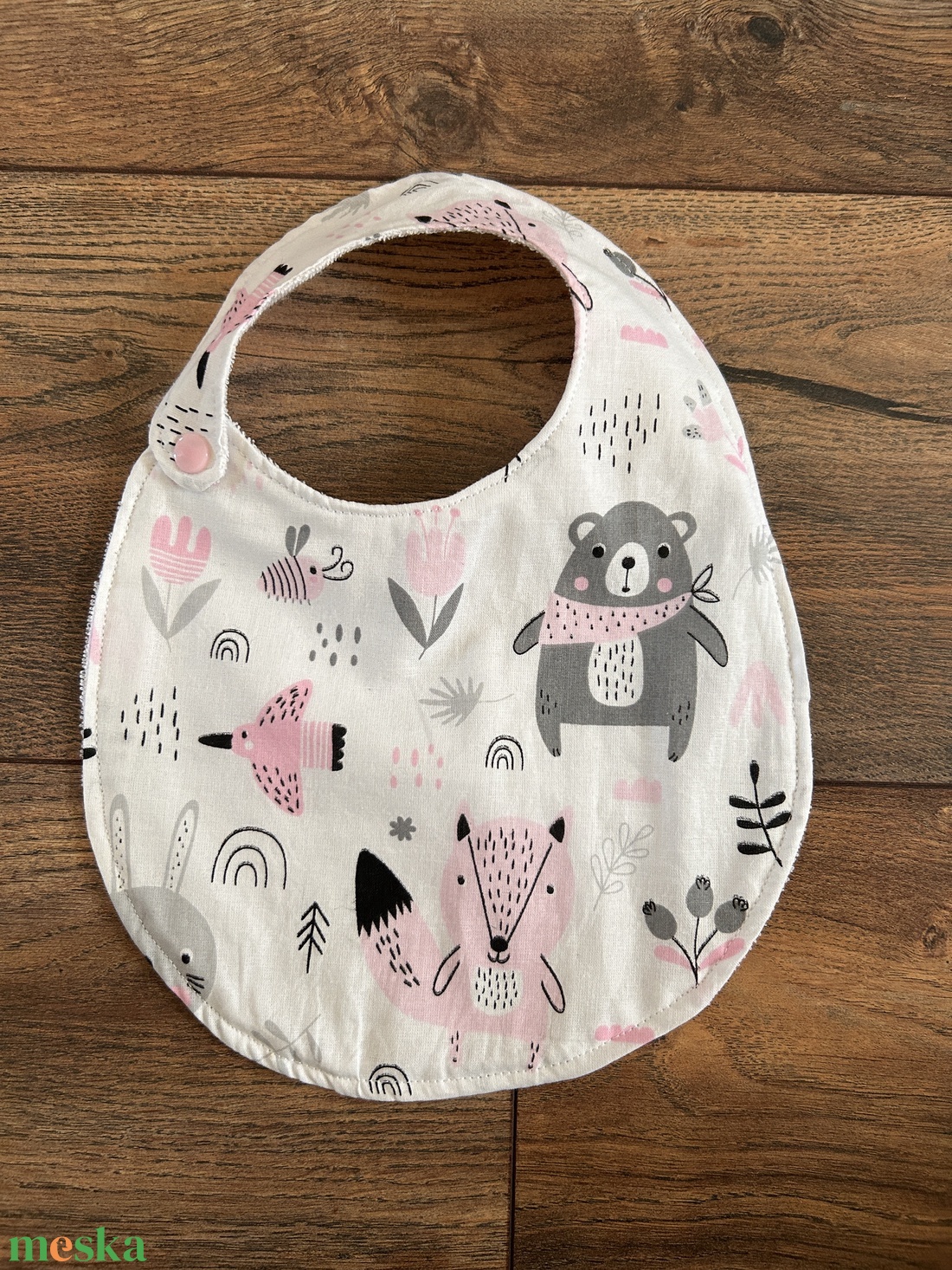 Vízhatlan erdei állatos baba, kisgyermek előke - baba - mama - szoptatási, etetési kellékek - partedli, előke - Meska.hu