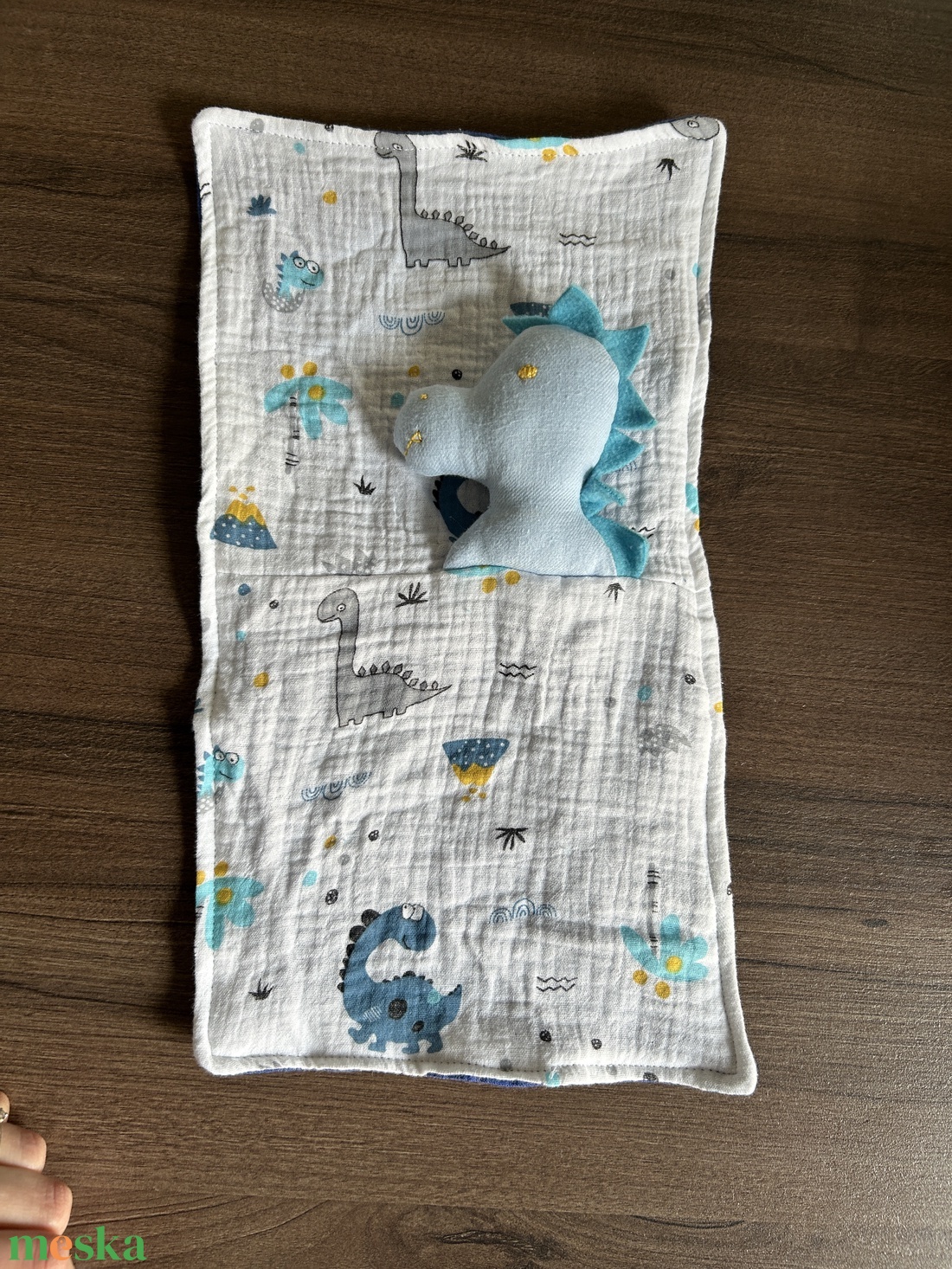  dinós szundikendő - baba - mama - baba játékok - szundikendő, alvóka - Meska.hu