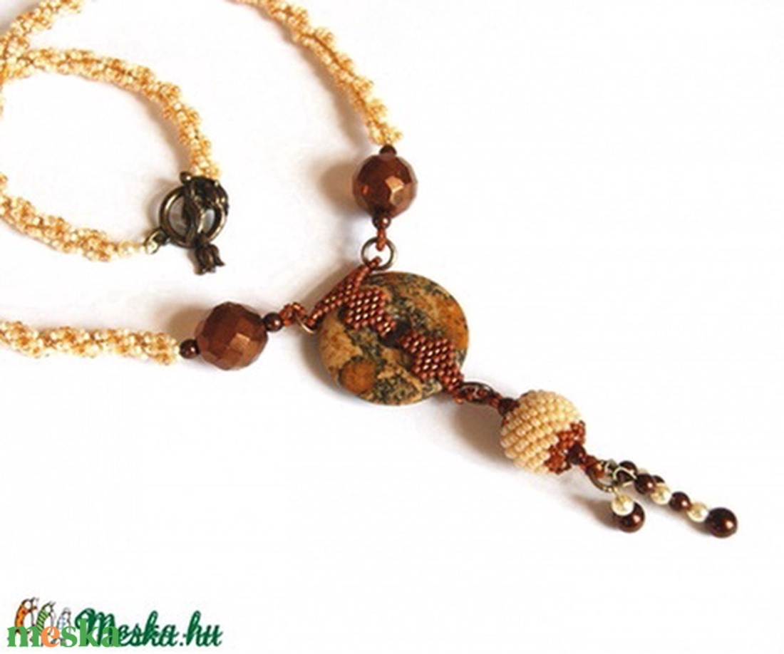 Ásványfánk-nyakék - ékszer - nyaklánc - gyöngyös nyaklánc - Meska.hu