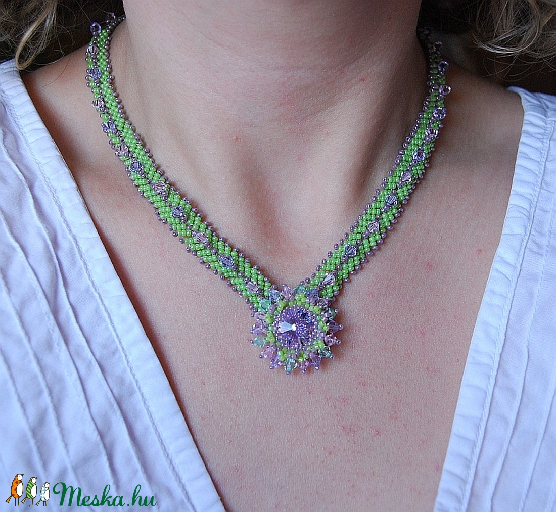 Virágzás- Swarovski nyakék - ékszer - nyaklánc - gyöngyös nyaklánc - Meska.hu Virágzás- Swarovski nyakék - ékszer - nyaklánc - gyöngyös nyaklánc - Meska.hu