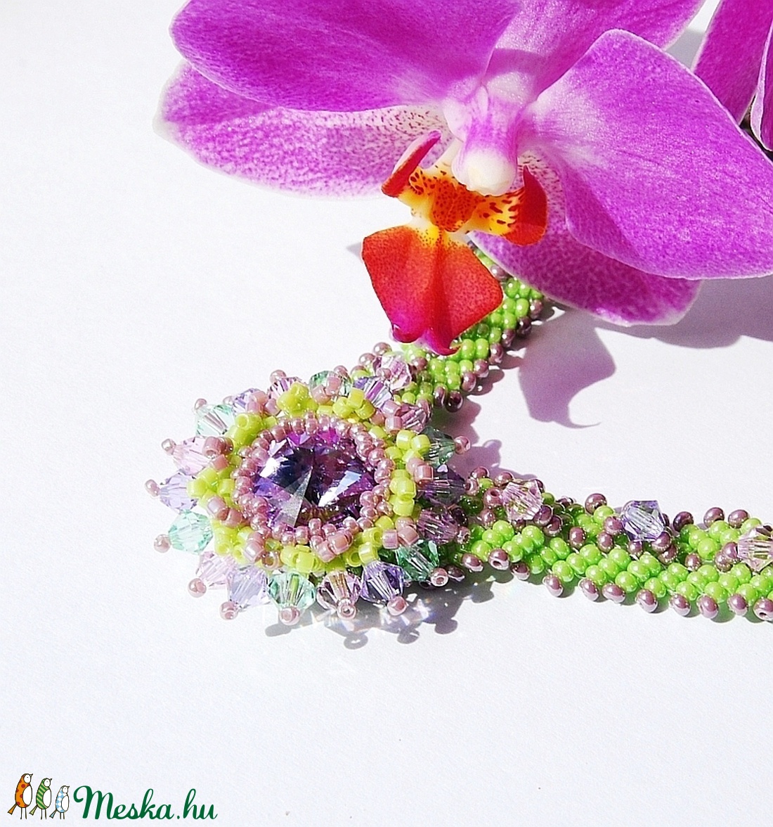 Virágzás- Swarovski nyakék - ékszer - nyaklánc - gyöngyös nyaklánc - Meska.hu Virágzás- Swarovski nyakék - ékszer - nyaklánc - gyöngyös nyaklánc - Meska.hu
