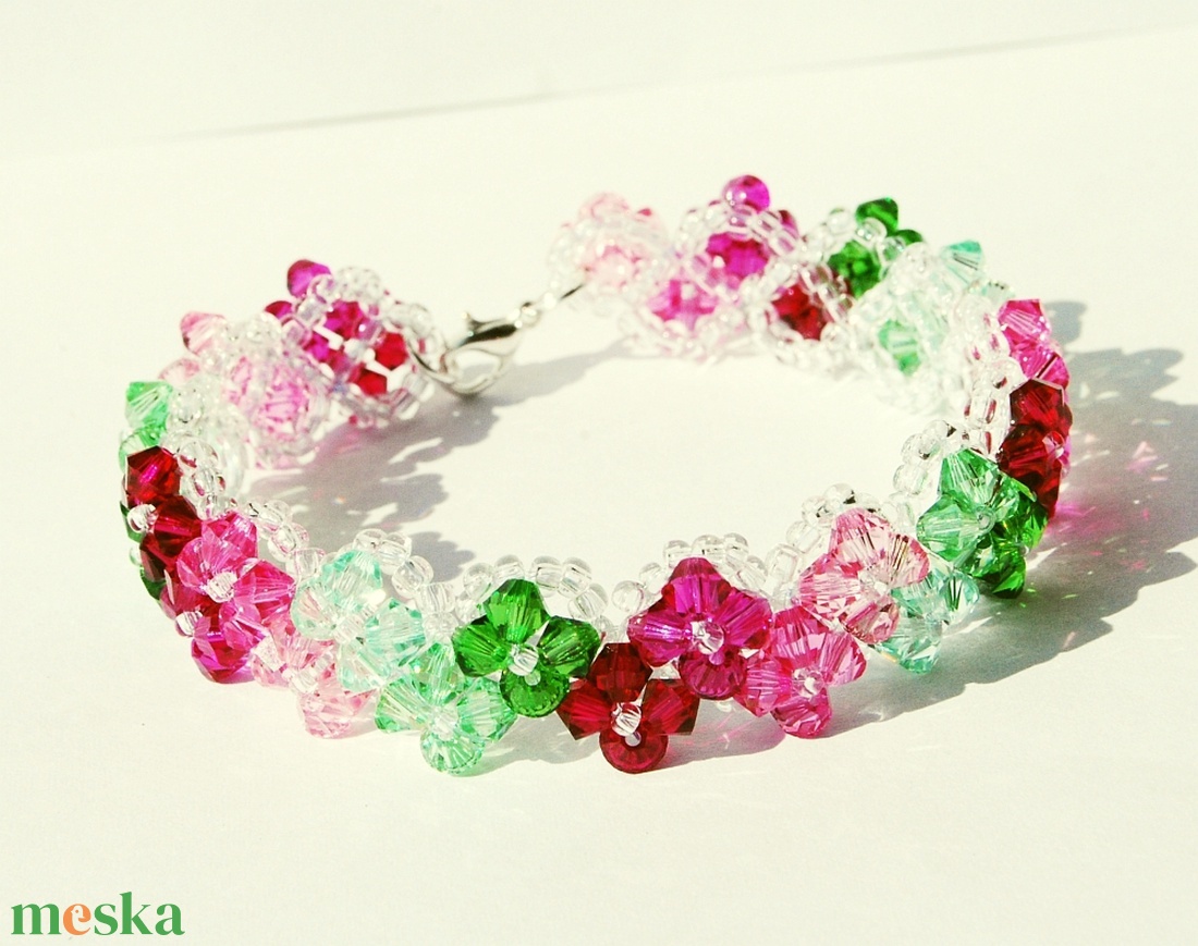 Tavasztündér- Swarovski karkötő - ékszer - karkötő - gyöngyös karkötő - Meska.hu Tavasztündér- Swarovski karkötő - ékszer - karkötő - gyöngyös karkötő - Meska.hu