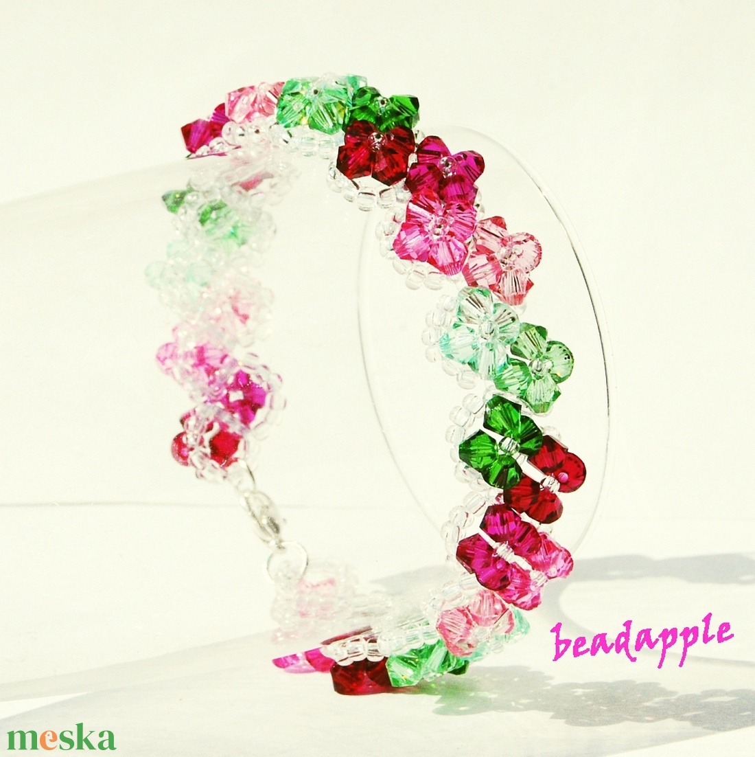 Tavasztündér- Swarovski karkötő - ékszer - karkötő - gyöngyös karkötő - Meska.hu Tavasztündér- Swarovski karkötő - ékszer - karkötő - gyöngyös karkötő - Meska.hu